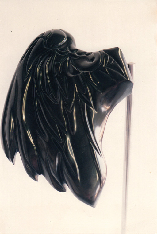 A wing-shaped sculpture
